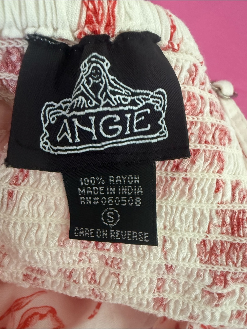 Angie White Mini Dress with Red Floral Print - Picture 3 of 3